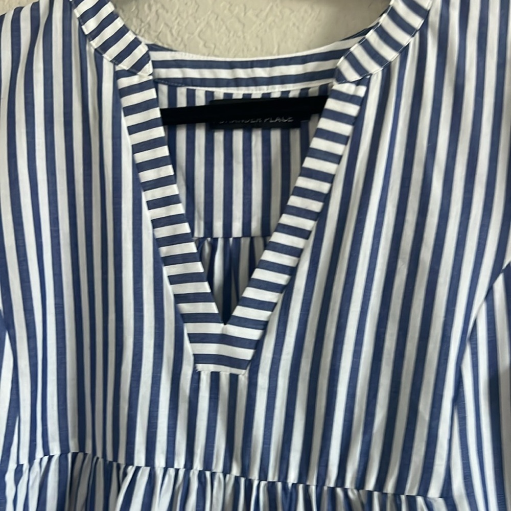 Tuckernuck Blue and White Striped Tiered Mini Dress - Picture 15 of 16